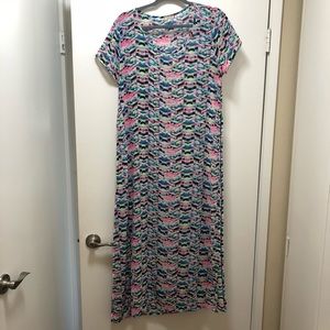 Colorful long Tee with slits